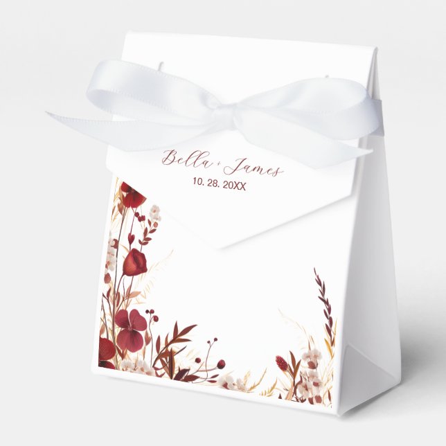 Ballotins Burgundy Red Floral Folio (Verso)