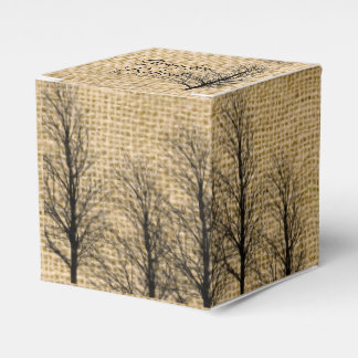 Ballotins Burlap et Birch Posh Wedding Favor Box