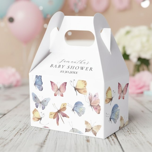 Ballotins Butterfly Girl Baby Shower Paper Cup (Butterfly Favor Box)