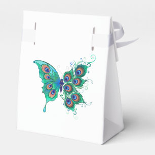 Ballotins Butterfly with Green Peacock Feathers