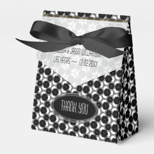 Ballotins BW01 Motif géométrique hexagonal Fête noir et blan