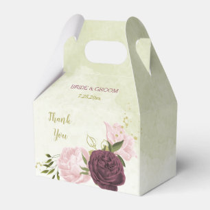 Ballotins cabernet rose fleuri mariage