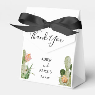 Ballotins Cactus Floral Desert Wedding Favor Box