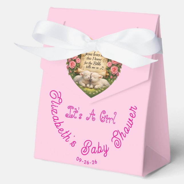 Ballotins Cadeau boîte de fête pour l'arrivée d'une petite f (Recto)