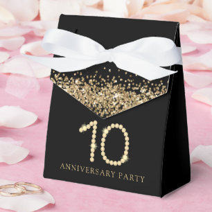 Ballotins Cadeau d'anniversaire de 10 ans de diamant noir et