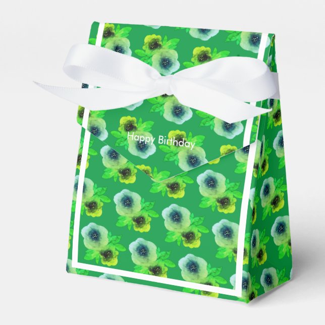Ballotins Cadeau d'anniversaire Fleurs Vertes illusima/ (Verso)