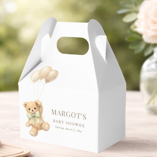 Ballotins Cadeau de Baby Shower Thème Ours en Peluche Simple