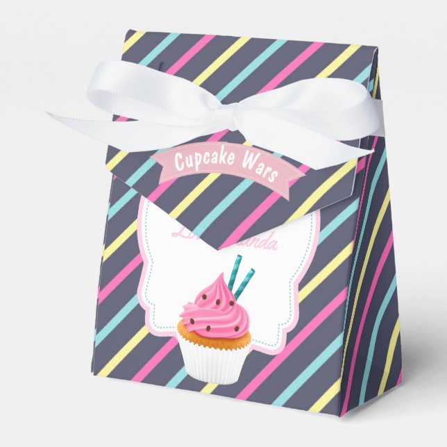 Ballotins Cadeau de fête d'anniversaire pour invité Cupcake (Verso)