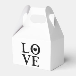 Ballotins Cadeau de mariage personnalisé Cœur noir et blanc 