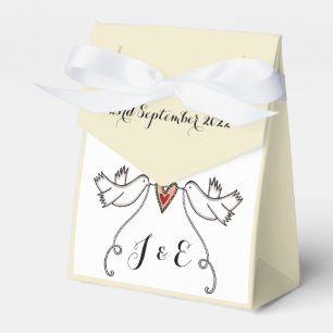 Ballotins Cadeau de mariage pour colombes blanches personnal