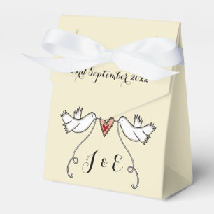 Ballotins Cadeau de mariage pour colombes blanches personnal