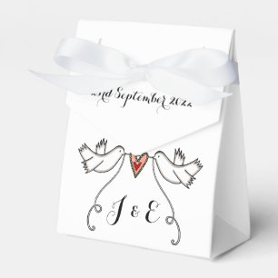 Ballotins Cadeau de mariage pour colombes blanches personnal