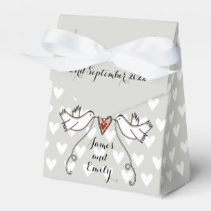Ballotins Cadeau de mariage pour colombes blanches personnal