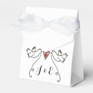 Ballotins Cadeau de mariage pour colombes blanches personnal