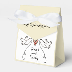 Ballotins Cadeau de mariage pour colombes blanches personnal