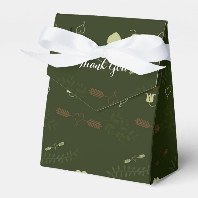 Ballotins Cadeau de mariage rustique moderne de la forêt ver (Verso)