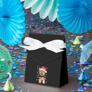 Ballotins Cadeau de Noël de Yorkie Chien de Noël Long