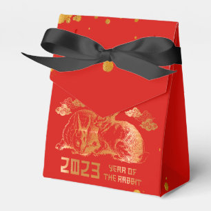 Ballotins Cadeau de Nouvel An chinois Lapin Or Rouge 2023
