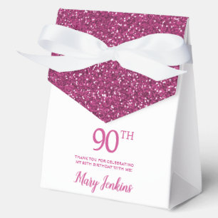Ballotins Cadeau de remerciement avec paillettes rose vif po