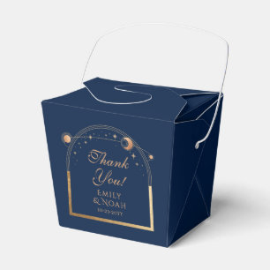Ballotins Cadeau de remerciement de mariage Navy Or Soleil L