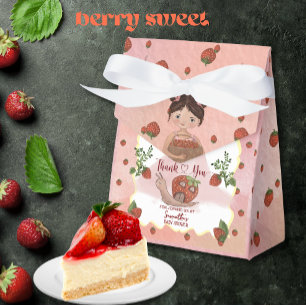 Ballotins Cadeau de remerciement "Fête de bébé Rose fraise"