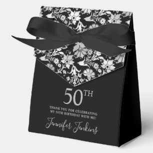 Ballotins Cadeau de remerciement floral argenté pour 50e ann