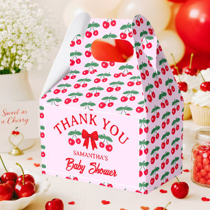 Ballotins Cadeau de remerciement pour Baby Shower Cerise ave