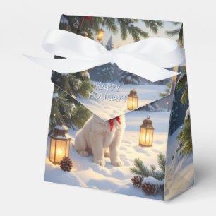 Ballotins Cadeau Mignon Chien dans la Neige
