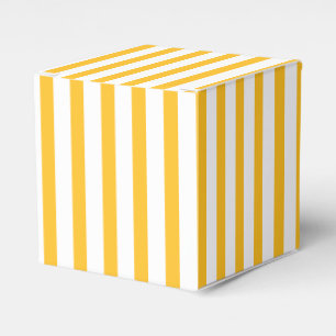 Ballotins Cadeau motif doré jaune blanc rayé