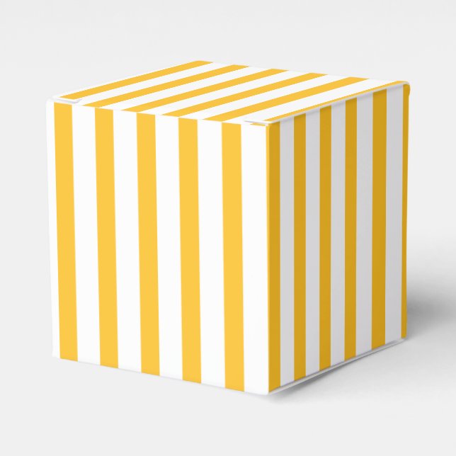 Ballotins Cadeau motif doré jaune blanc rayé (Verso)