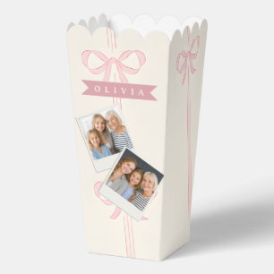 Ballotins Cadeau Personnalisé Nœud Rose Élégant Coquette