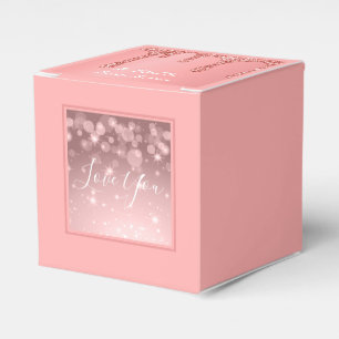 Ballotins Cadeau personnalisé Rose Gold Glitter I Love You