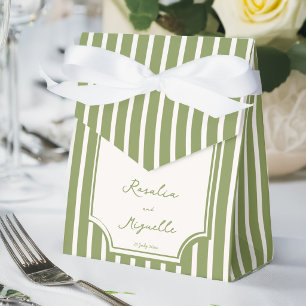 Ballotins Cadeaux de mariage personnalisés rayures vintage v