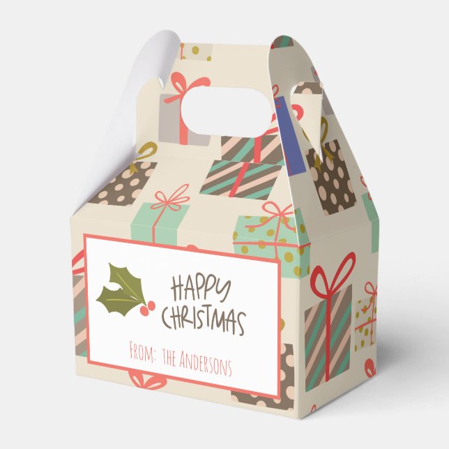 Ballotins Cadeaux de Noël rétro vintage (Verso)