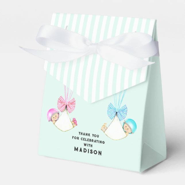 Ballotins Cadeaux de Remerciement pour Baby Shower de Jumeau (Verso)