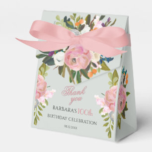 Ballotins Cadeaux élégants peints de fleurs roses pour 100e 
