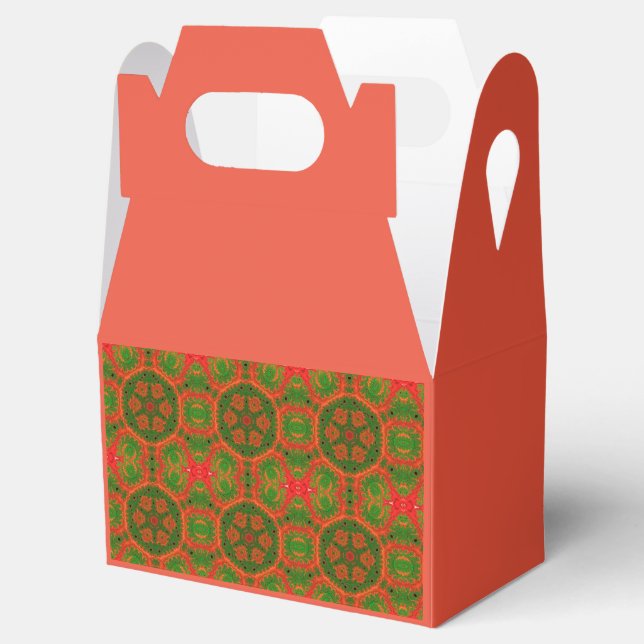 Ballotins Cadeaux Kaleidoscope orange et vert (Ouvert)