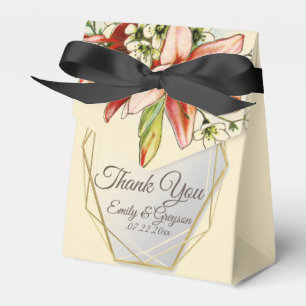 Ballotins Cadre géométrique avec Mariage de Lys tropicaux