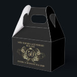 Ballotins Cadre or et argent avec une couronne<br><div class="desc">Design élégant et simple pour le 50e anniversaire de mariage.
Cadre or et argent avec une couronne. Fond noir et modifiable avec un modèle de texte personnalisable.</div>