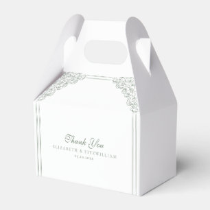 Ballotins Cadre Vintage Orné Vert Muet favorise le Mariage