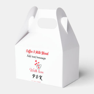 Ballotins Café & mélange de lait couple café cœur rouge n