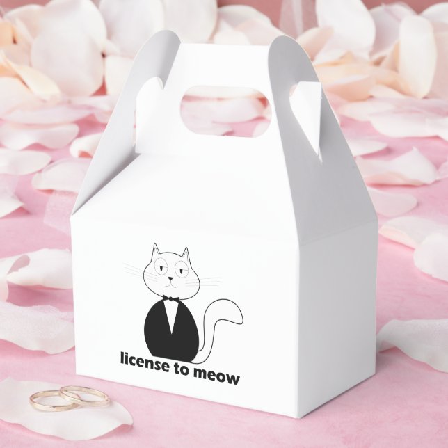 Ballotins Caixa de presente - Cat, License to Meow (Mariage)