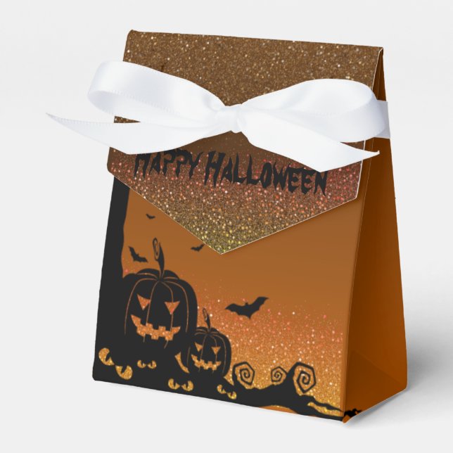 Ballotins Caja de regalo con feliz halloween (Verso)