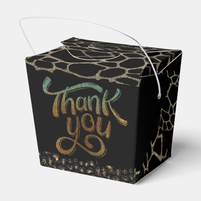 Ballotins Caja de regalo  con purpurina y agradecimiento (Arrière)