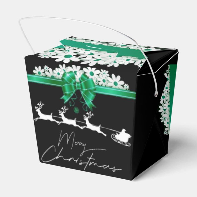 Ballotins Caja de regalo para navidad con cinta verde (Arrière)
