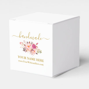 Ballotins Calligraphie Aquarelle artisanale Pink Floral Peti