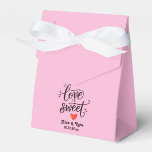 Ballotins Calligraphie L'amour est doux en Mariage rose clai