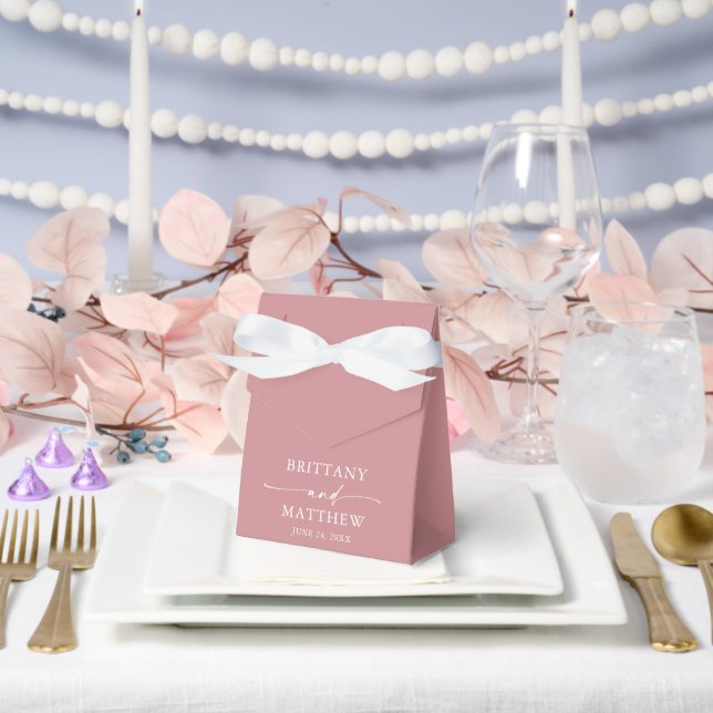 Ballotins Calligraphie minimaliste moderne Dusty Mariage Ros (Mariage)