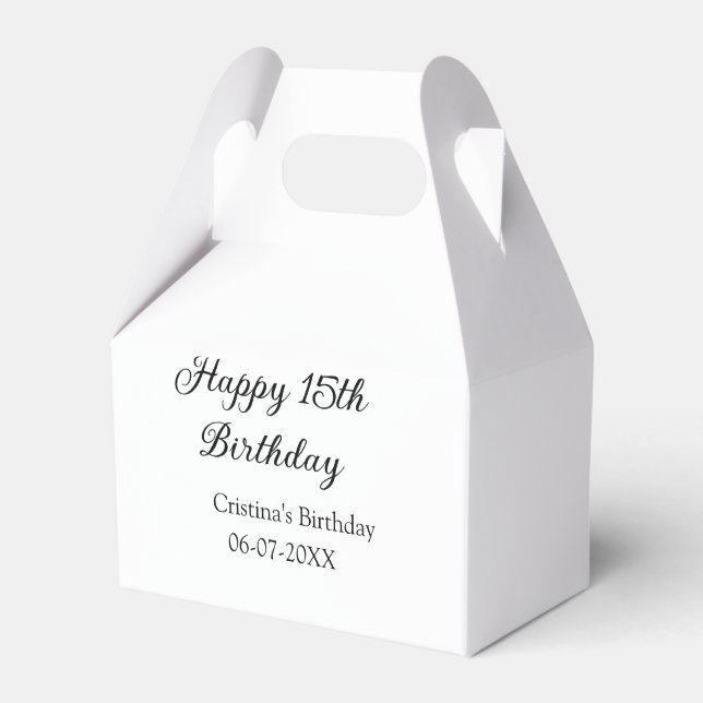 Ballotins calligraphie simple minimum heureux 15e anniversai (Verso)