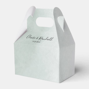 Ballotins Calligraphie Vert et Blanc Mariage Favor Box